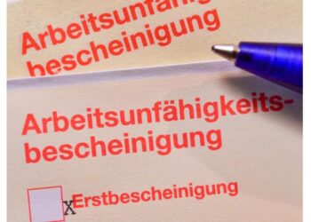 Eine Arbeitsunfähigkeitsbescheinigung vom Arzt.