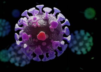 3D-Illustration des Coronavirus