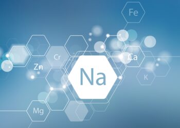 Schematische Darstellung von Natrium als Element.