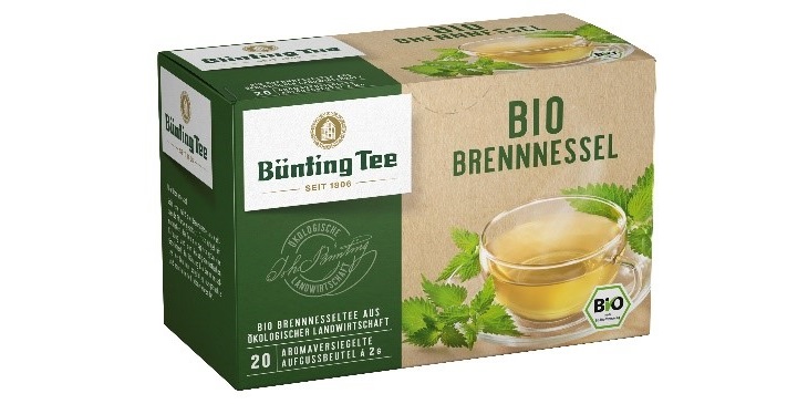 Großaufnahme von Bünting Bio-Brennnesseltee